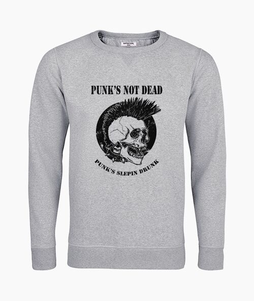 Punk drunk gray unisex sweatshirt