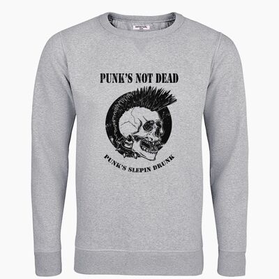 Punk drunk gray unisex sweatshirt