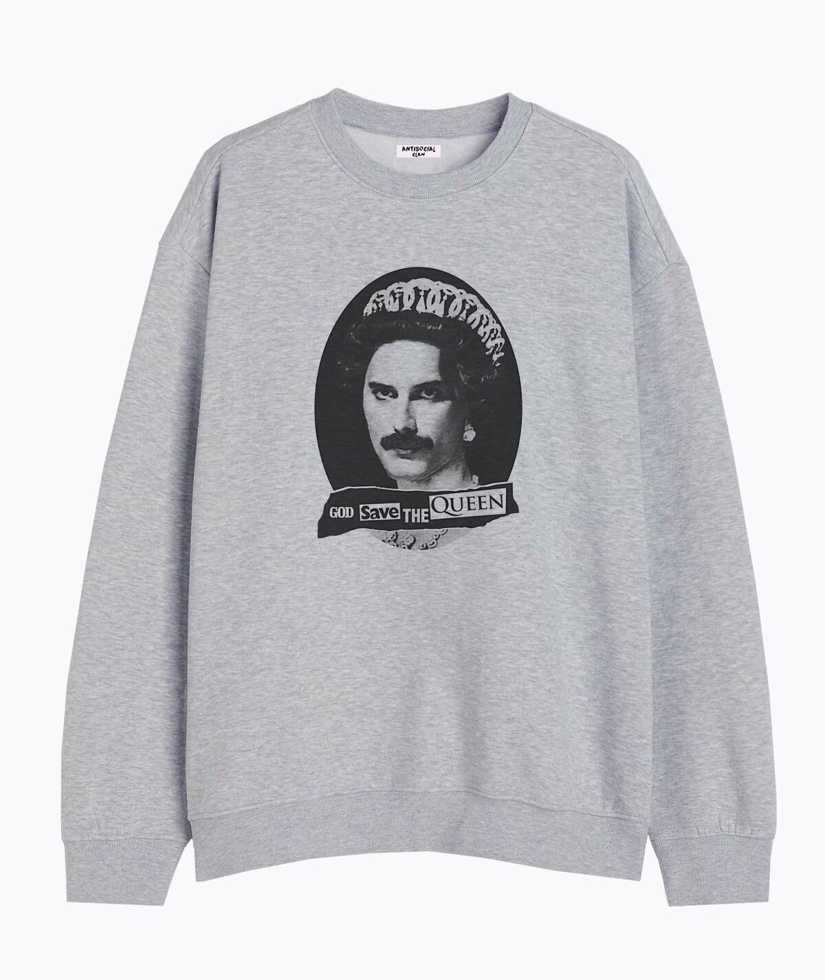 FELPA UNISEX QUEEN GRIGIA