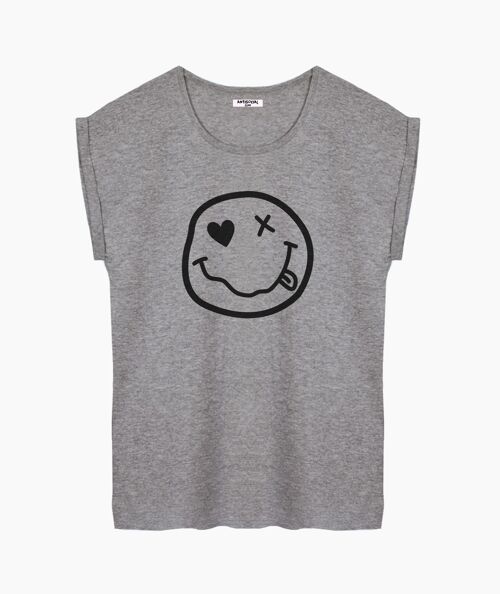 Smiley gray women's t-shirt