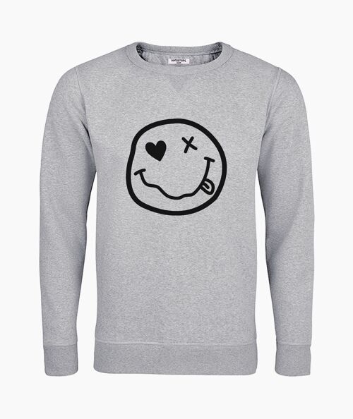 Smiley gray unisex sweatshirt