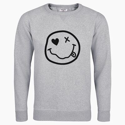 Smiley gray unisex sweatshirt