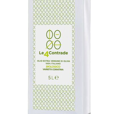 Le 4 Contrade Fruchtiges reifes Bio-Olivenöl extra vergine (3L)