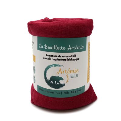 Organic dry hot water bottle - Bordeaux