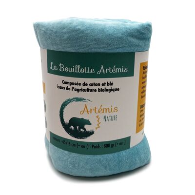 Organic dry hot water bottle - Turquoise
