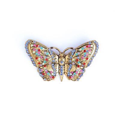 Colorful Butterfly Crystal Gold