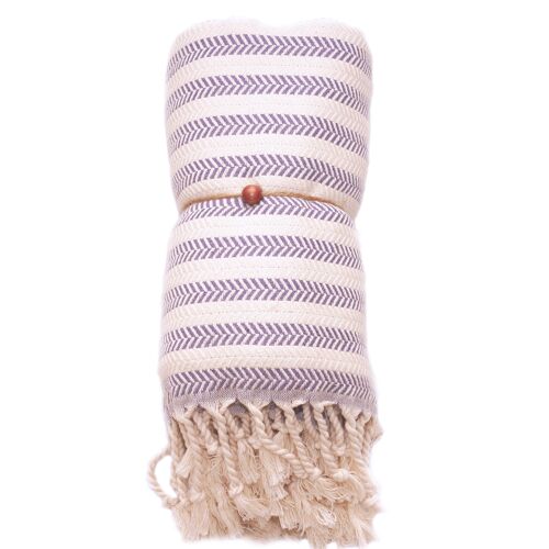 Duocolor Herringbone Towel -  Purple