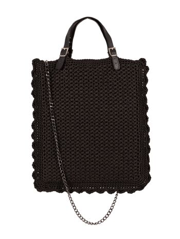 Sac noir en crochet étroit 2