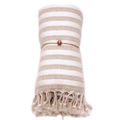 Duocolor Herringbone Towel - Beige