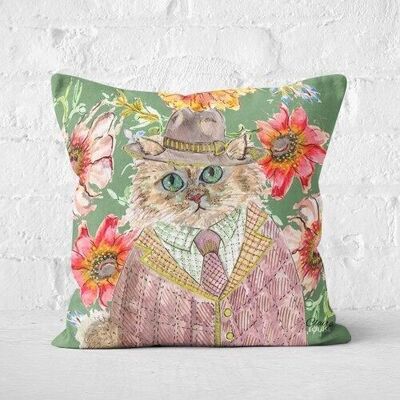 Cuscino gatto floreale Cottage