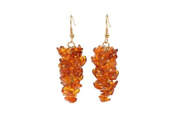 Boucles d'oreilles raisin ambre 1