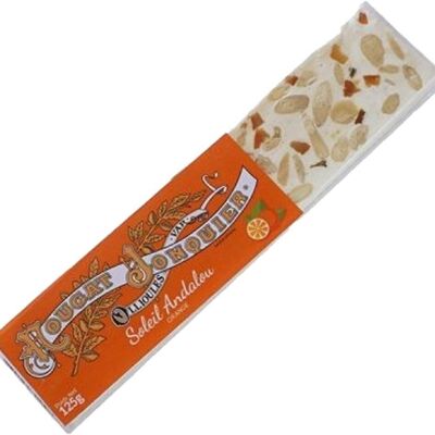 Soft white nougat with orange flavor