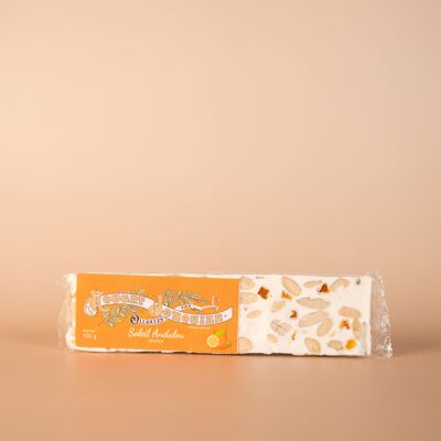Soft white nougat with orange - 100g - Artisanal