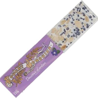 Soft white nougat with purple flavor