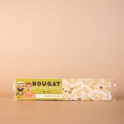 Soft white nougat with mojito - 100g - Artisanal