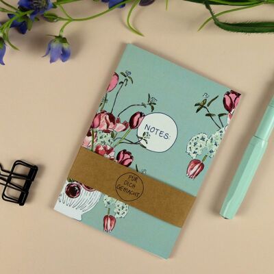 Carnet A6 vase à fleurs