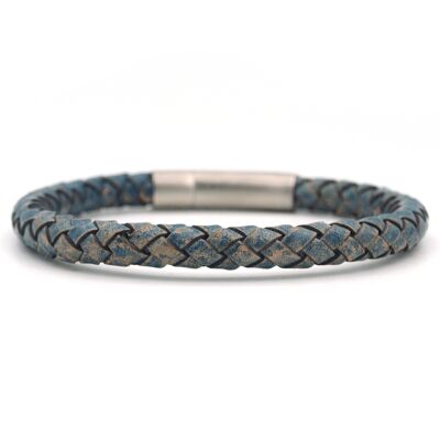 Bracelet kepang vintage blauw