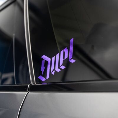 DUEL Window Decal - Chrome Purple