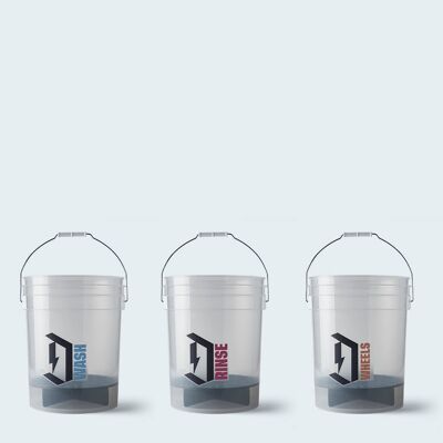 Duel Detailing Buckets Complete Set - With Grit Guards