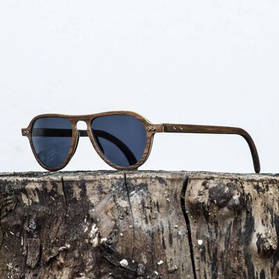Sonnenbrille aus Holz – Modell LAX Walnut