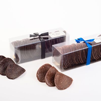 Chocolate tuile boxes 125g