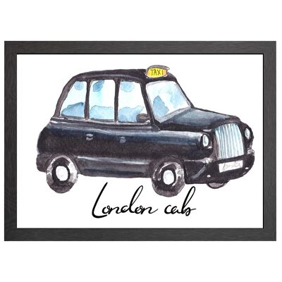 A2 POSTER LONDON CAB IM RAHMEN - JOYIN