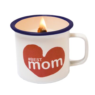 Meilleure bougie maman dans une tasse