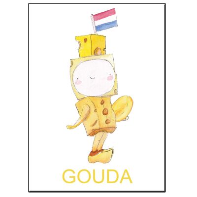 CARD A5 HAPPY CHEESE BOY GOUDA