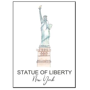 A5 CITY ICON STATUE OF LIBERTY NY CARD 1