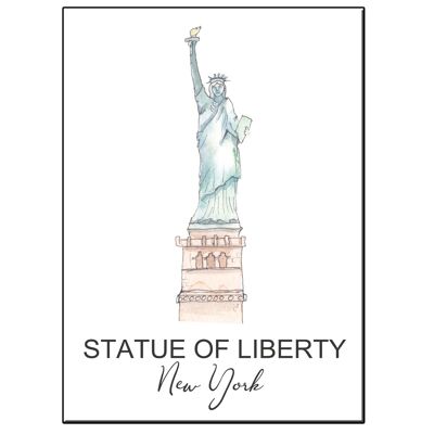 A5 city icon statue of liberty ny card