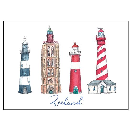 A5 lighthouses zeeland card - joyin