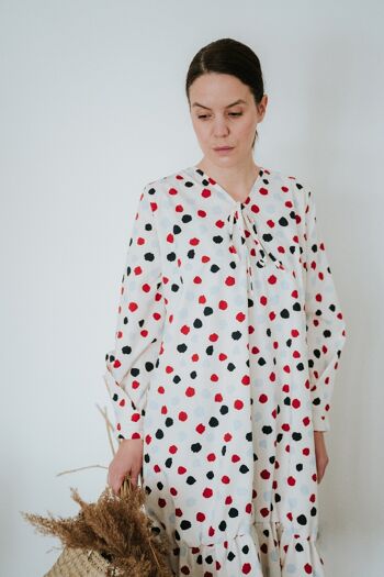 Robe Beige à Pois 3