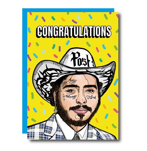 Congratulations Post Malone Greeting Card