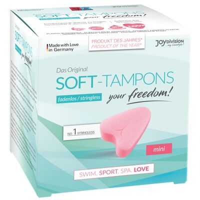 JOYDIVISION Soft-Tampons "mini" – fadenlose Tampons, 3er Schachtel