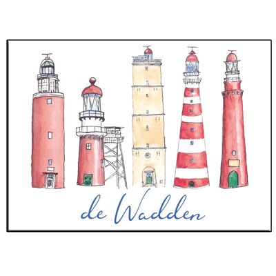 CARTE WADDEN A5 CITY ICON LIGHTHOUSES