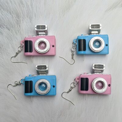 Camera Earrings - Pink