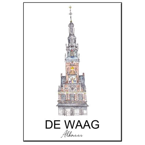 A5 city icon waag alkmaar card