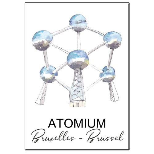 A5 city icon atomium brussels card