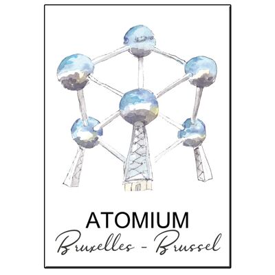 A5 city icon atomium brussels card