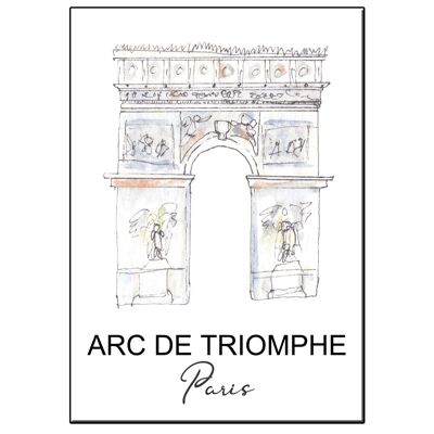 CARTE A5 CITY ICON ARC DE TRIOMPHE PARIS