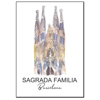 A5 CITY ICON SAGRADA FAMILIA BARCELLONA CARD