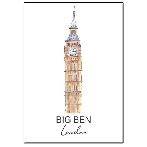 A5 city icon big ben london card
