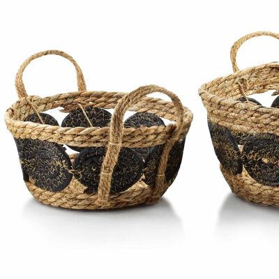 BALI no.7 SET OF 3 BASKETS 30XH: 15CM / 27XH: 13CM / 21XH: 9CM