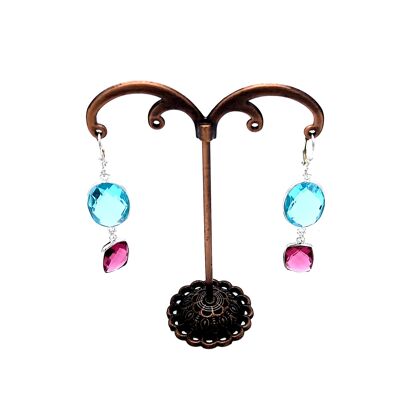 Boucles d'oreilles pierres précieuses