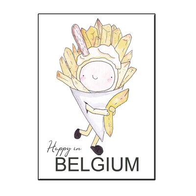 A6 happy frites belgium card