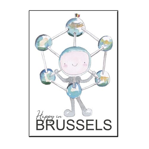 A6 happy atomium belgium card