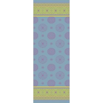 Mandala – bleu-violet-jaune – 50x150cm 4