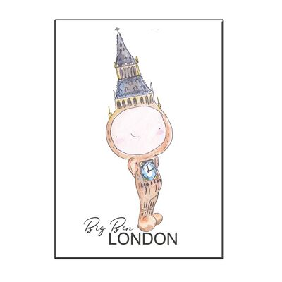 CARD A6 FELICE BIG BEN REGNO UNITO