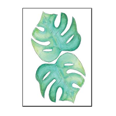 A6 masked leafs card - joyin