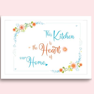 Kitchen Decor Gift - This Kitchen is the Heart of Our Home.